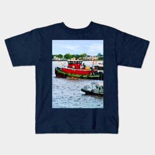 Norfolk VA - Police Boat and Two Tugboats Kids T-Shirt